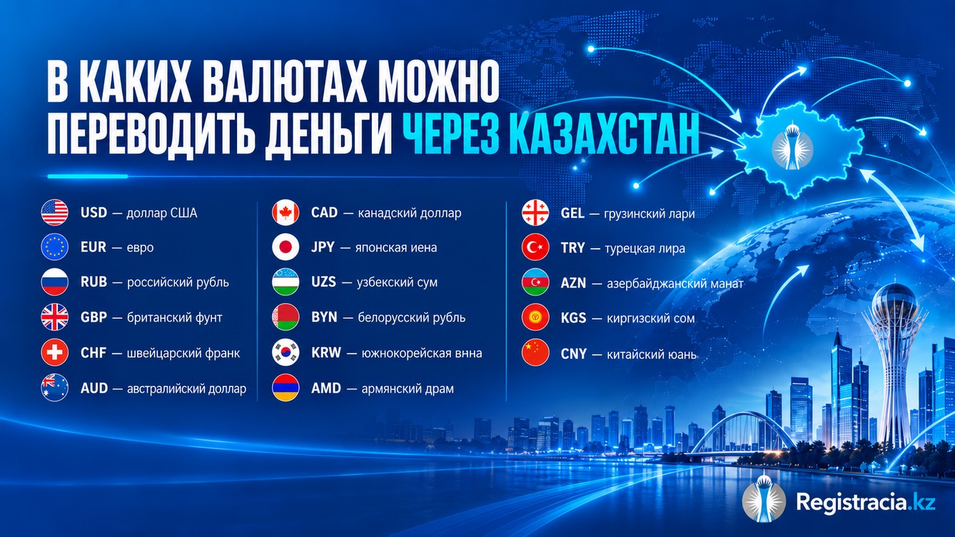 В каких валютах можно переводить деньги через Казахстан